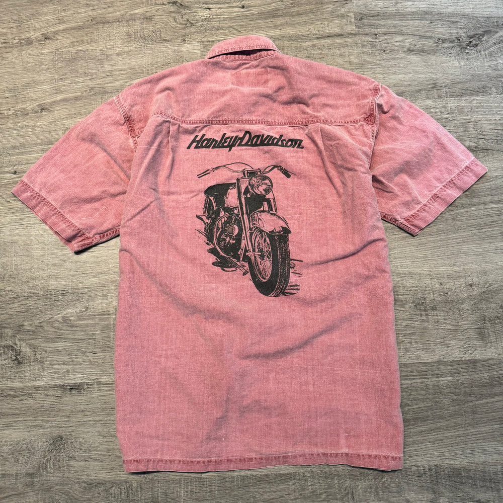 Vintage HARLEY DAVIDSON Pigment Dyed Collared Shirt