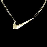 SWOOSH XL Pendant and Chain: Silver Finish