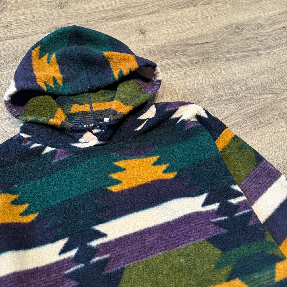 Vintage 90's PATTERNED Fleece Hoodie Sweater