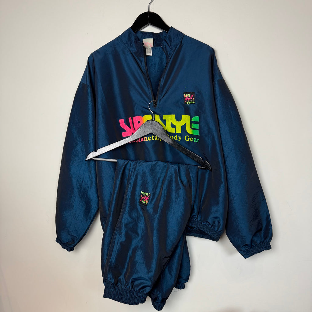 80~90s SURF STYLE アノラック　玉虫色 楽天市場】90s USA製 オールド □ SURF STYLE 3面 プリント