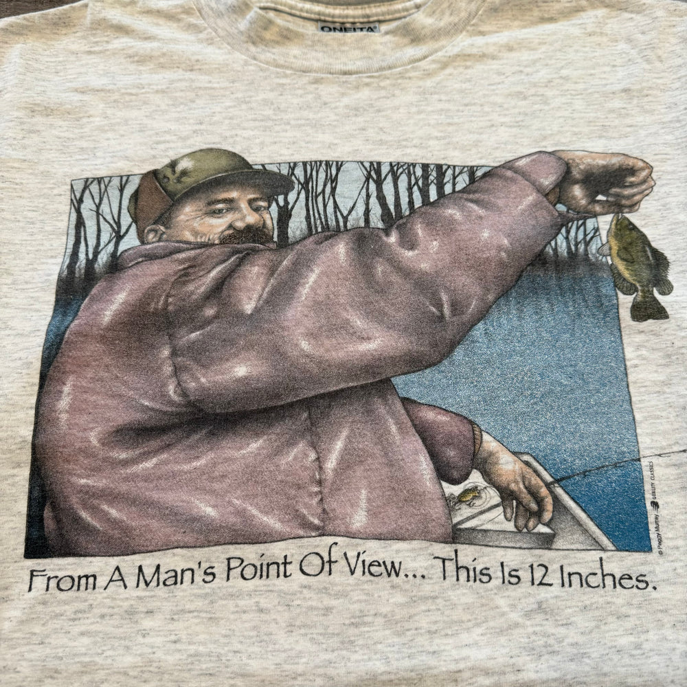 Vintage 90's FISHING 12 Inches Comedy Tshirt