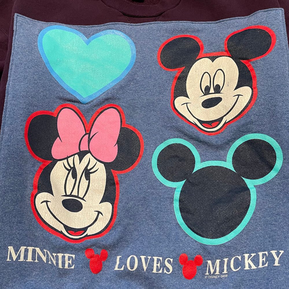 Vintage DISNEY Mickey & Minnie Mouse REWORK Sweatshirt