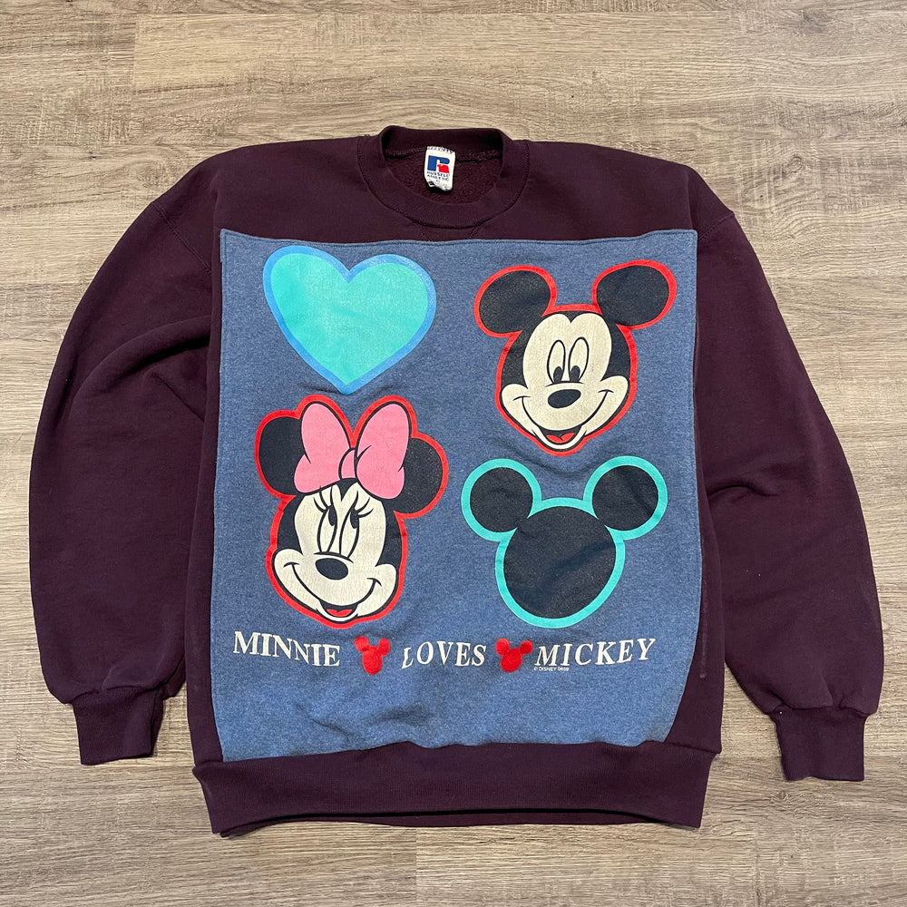 Vintage DISNEY Mickey & Minnie Mouse REWORK Sweatshirt