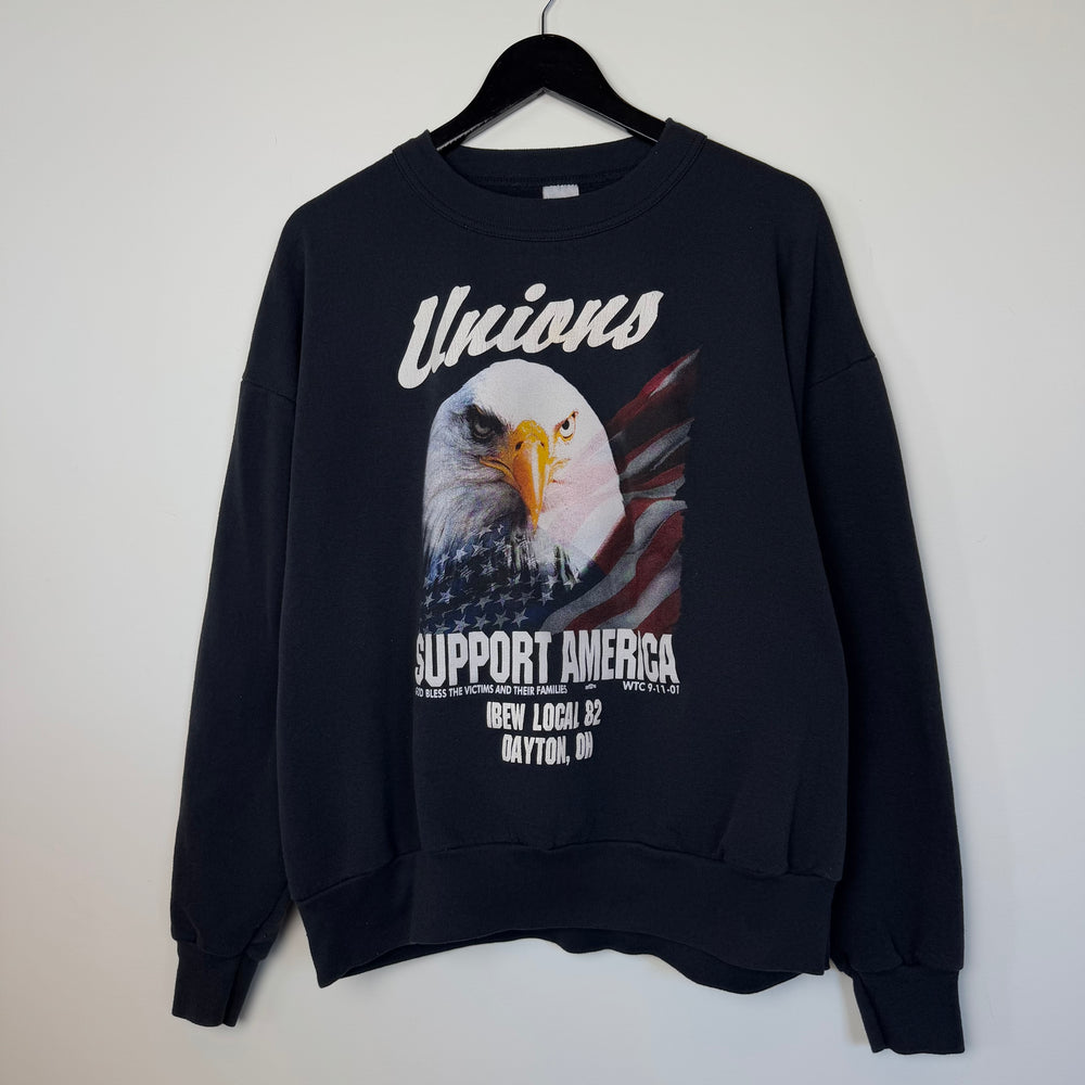 Vintage 2001 UNIONS Support AMERICA Sweatshirt