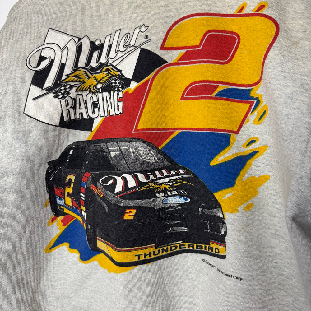 Vintage 90's NASCAR Racing Rusty Wallace Bomber Sweatshirt
