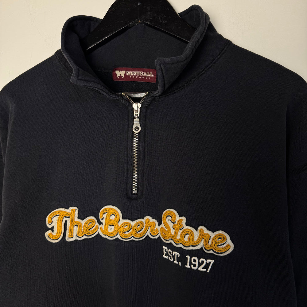 Vintage 90's THE BEER STORE 1/4 Zip Sweatshirt