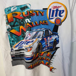 Vintage 90's NASCAR Racing Miller Lite Beer Rusty Wallace Tshirt