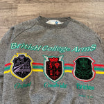 Vintage 1980's BRITISH COLLEGE ARMS Crest Sweatshirt