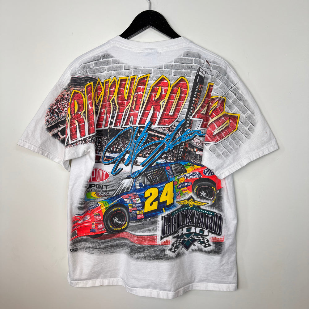 Vintage 1998 NASCAR Racing Brickyard 400 All Over Print Tshirt