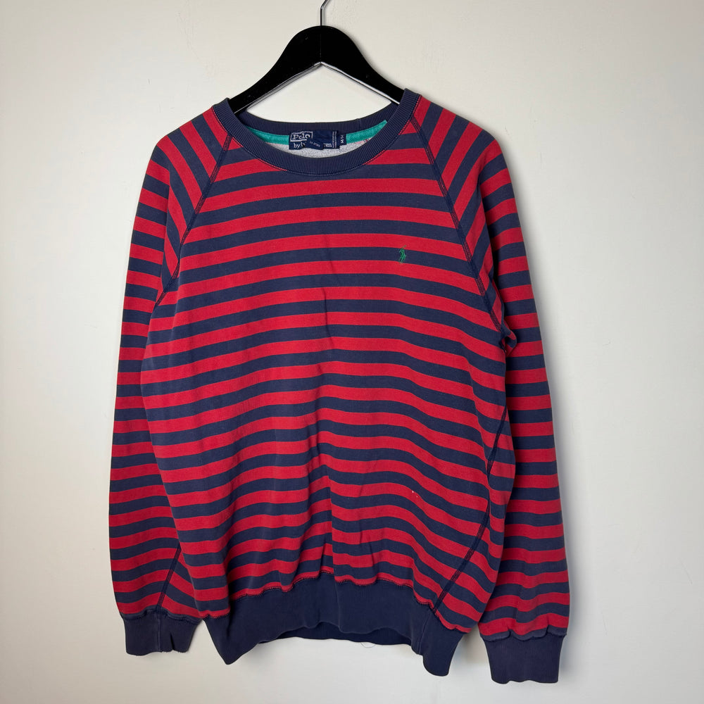 Vintage 90's POLO Ralph Lauren Striped Crewneck Sweatshirt
