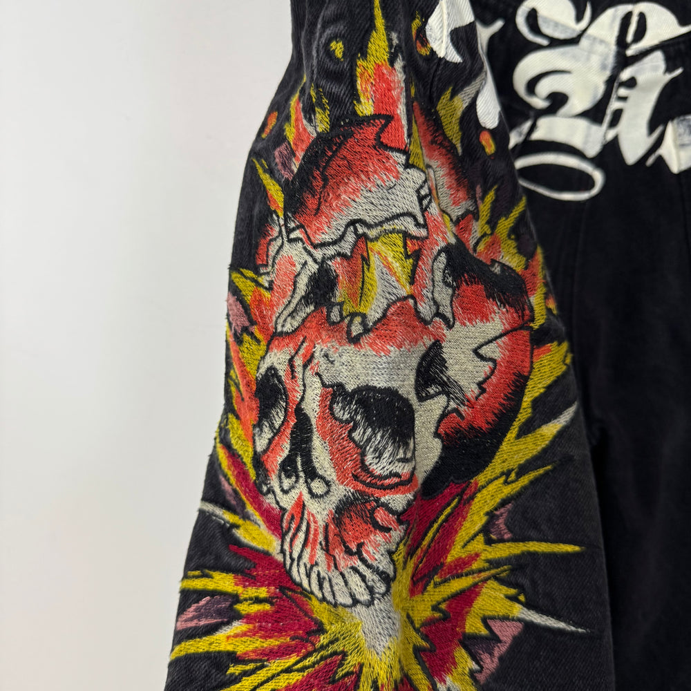Vintage ED HARDY Embroidered Denim Shorts