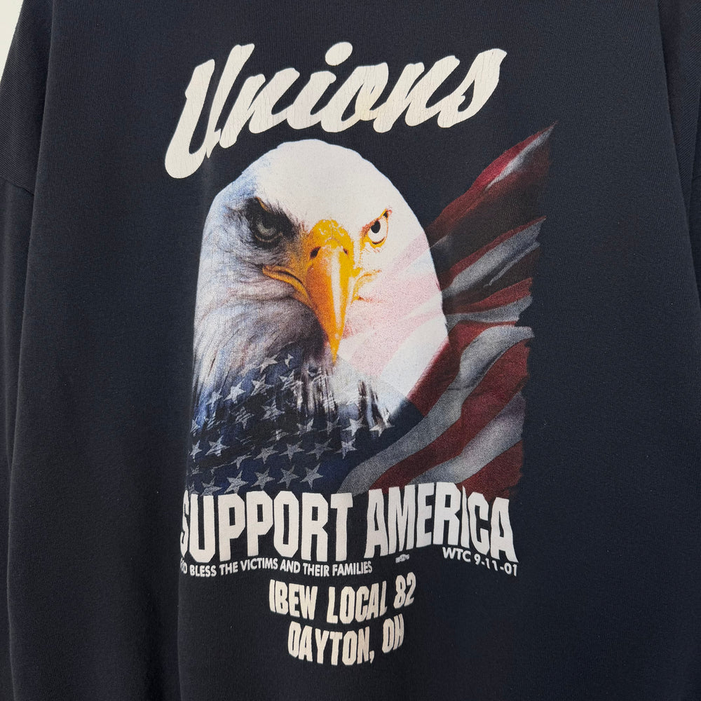 Vintage 2001 UNIONS Support AMERICA Sweatshirt