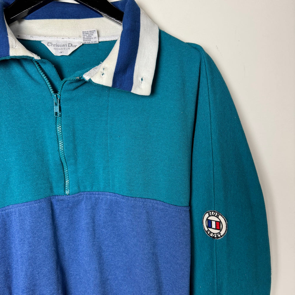 Vintage 90's Christian DIOR Sport 1/2 Zip Sweatshirt