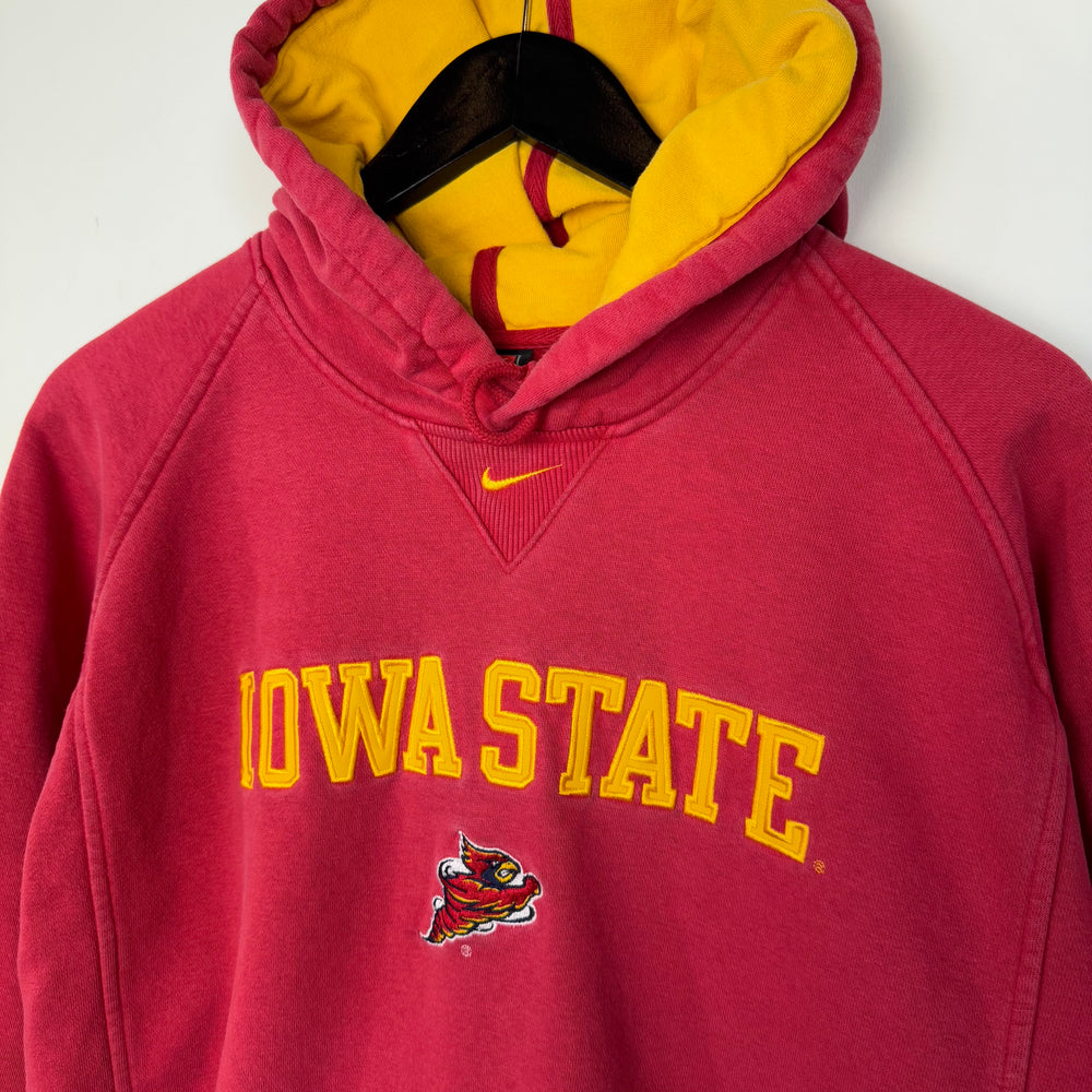 Vintage NIKE Middle Swoosh IOWA STATE Cyclones Varsity Hoodie Sweatshirt