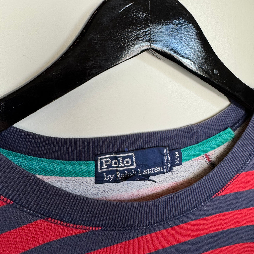 Vintage 90's POLO Ralph Lauren Striped Crewneck Sweatshirt