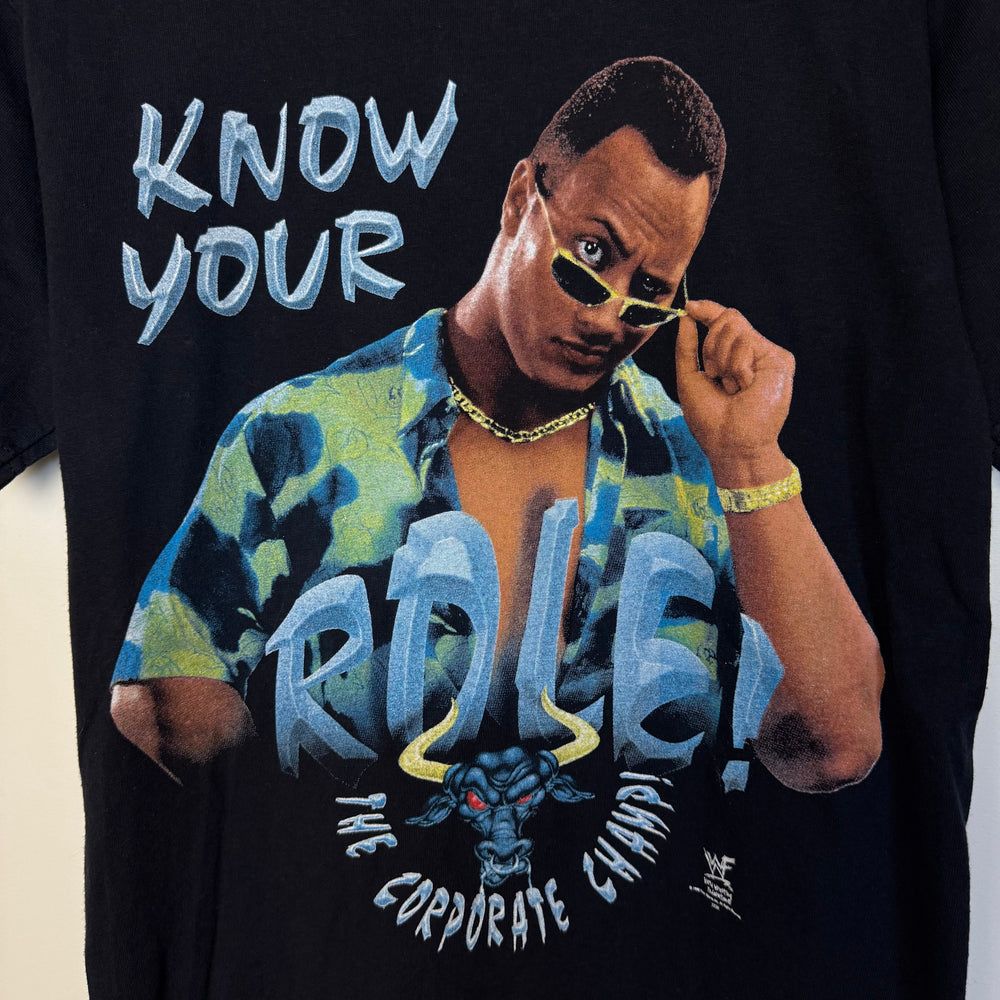 Vintage 90's WWF The Rock Wrestling Tshirt