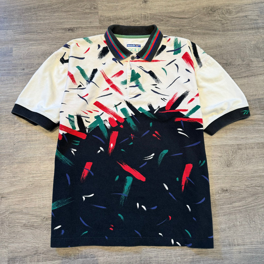 Vintage 90's REEBOK GOLF Abstract Polo Shirt