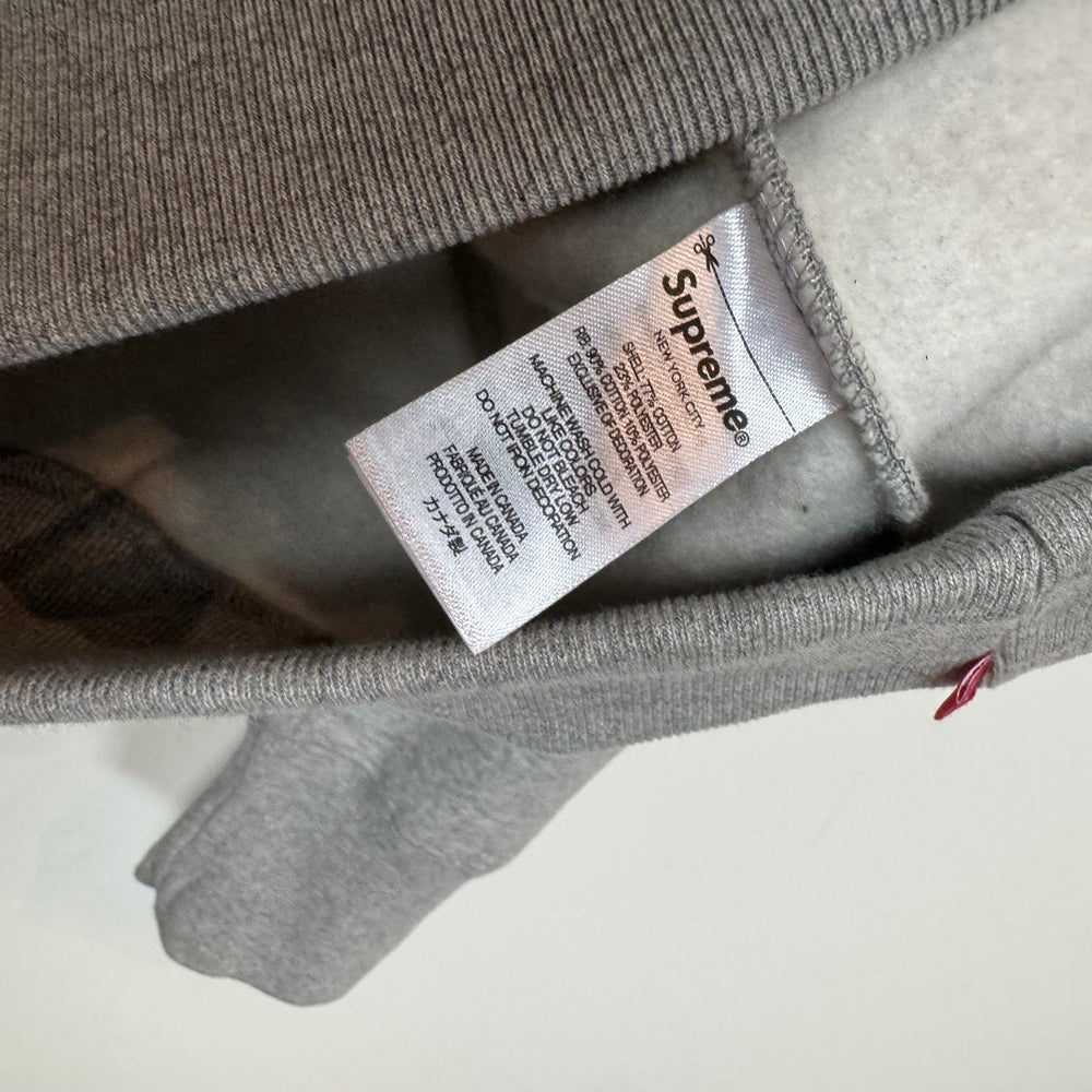 SUPREME F/W 2022 Black on Grey Box Logo Crewneck Sweatshirt