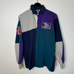 Rare Vintage 90's Silver FORMULA 1 Racing Rugby Sweater