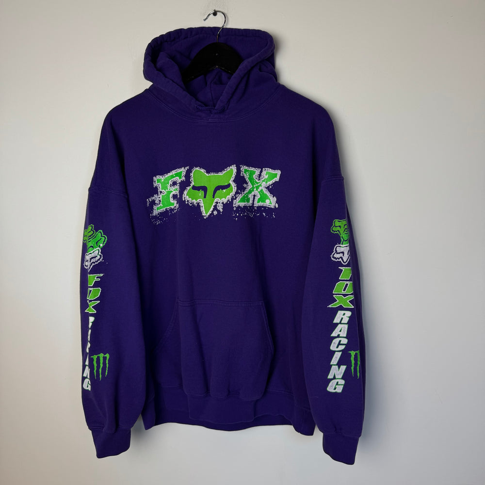 Vintage FOX Racing Monster Energy Hoodie Sweatshirt
