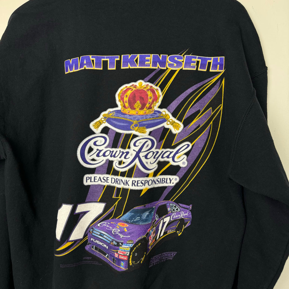 Vintage CROWN ROYAL Canadian Whiskey NASCAR Racing Sweatshirt