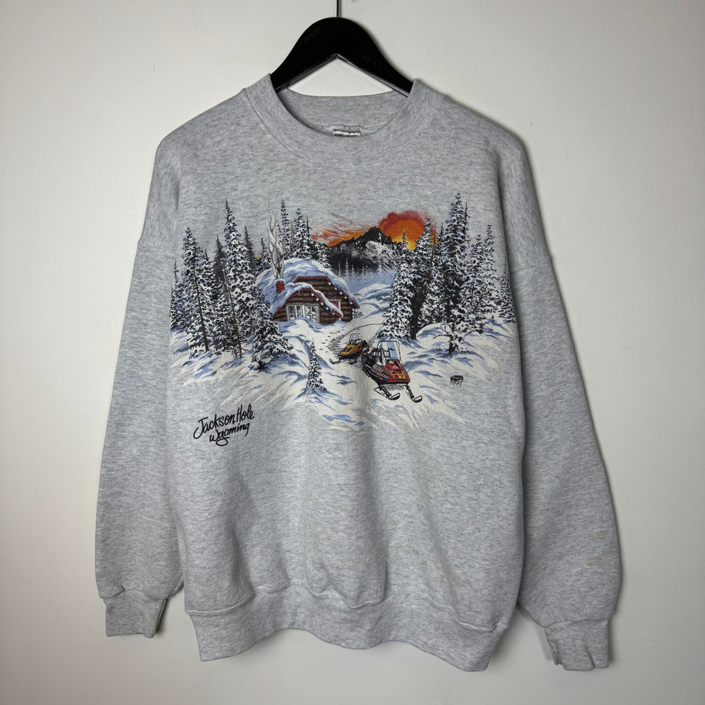 Vintage 90's COTTAGE Snowmobile Sweatshirt