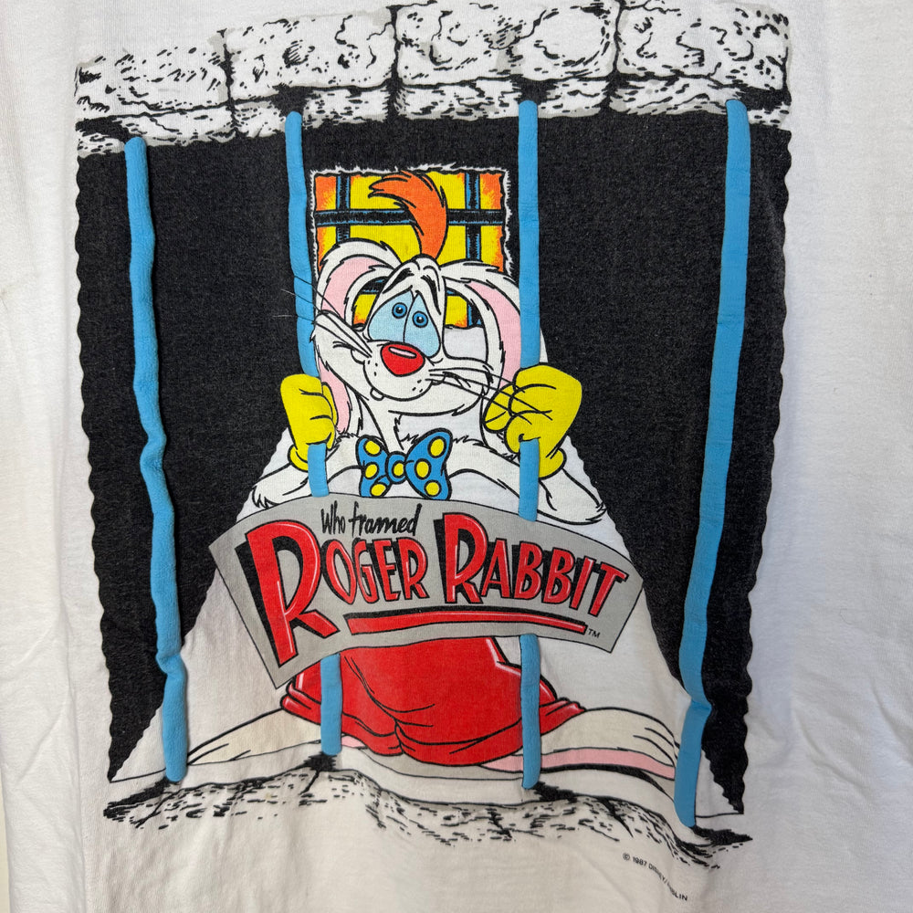 Vintage 1987 WHO FRAMED ROGER RABBIT Movie Promo Tshirt