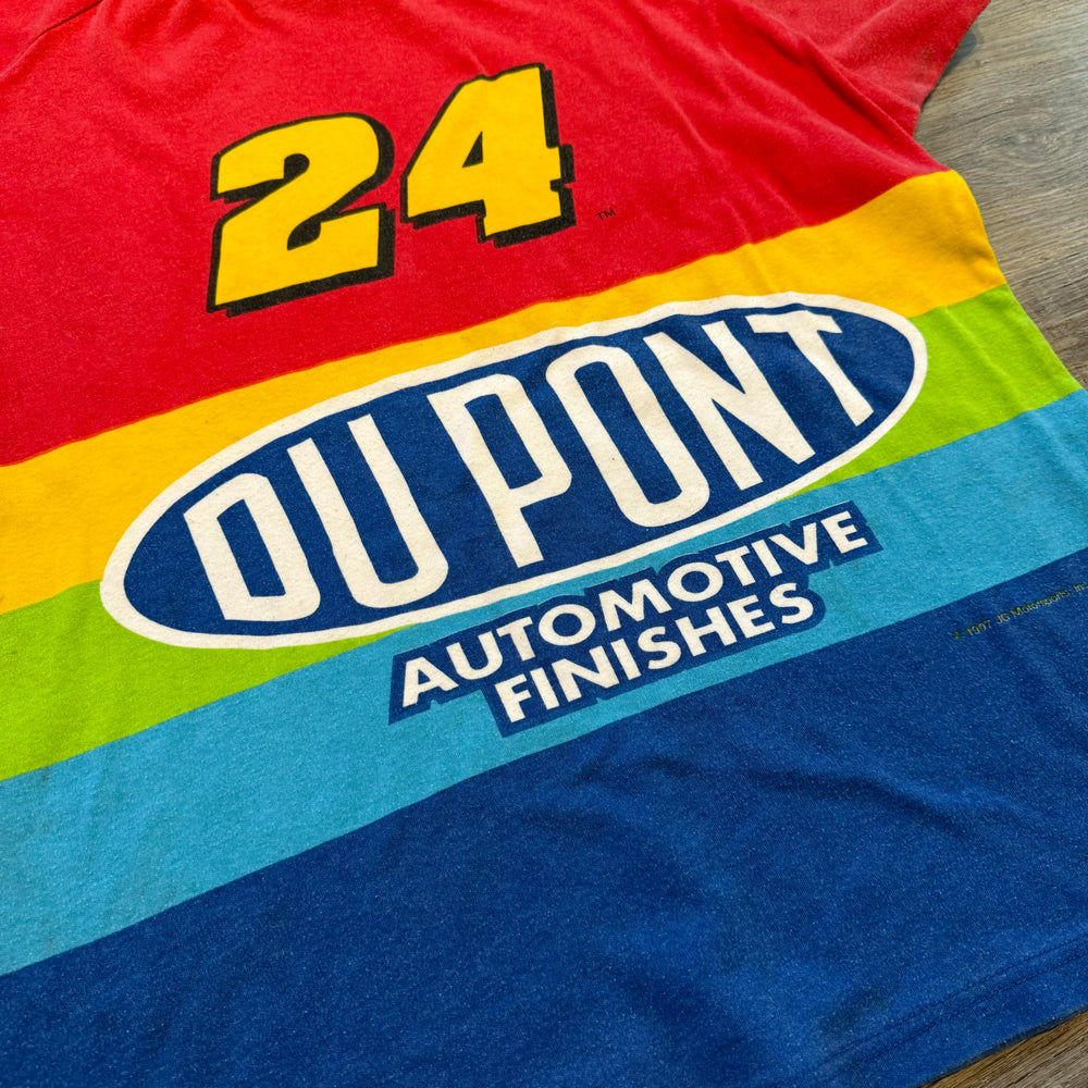 Vintage NASCAR Racing Jeff Gordon Rainbow Tshirt