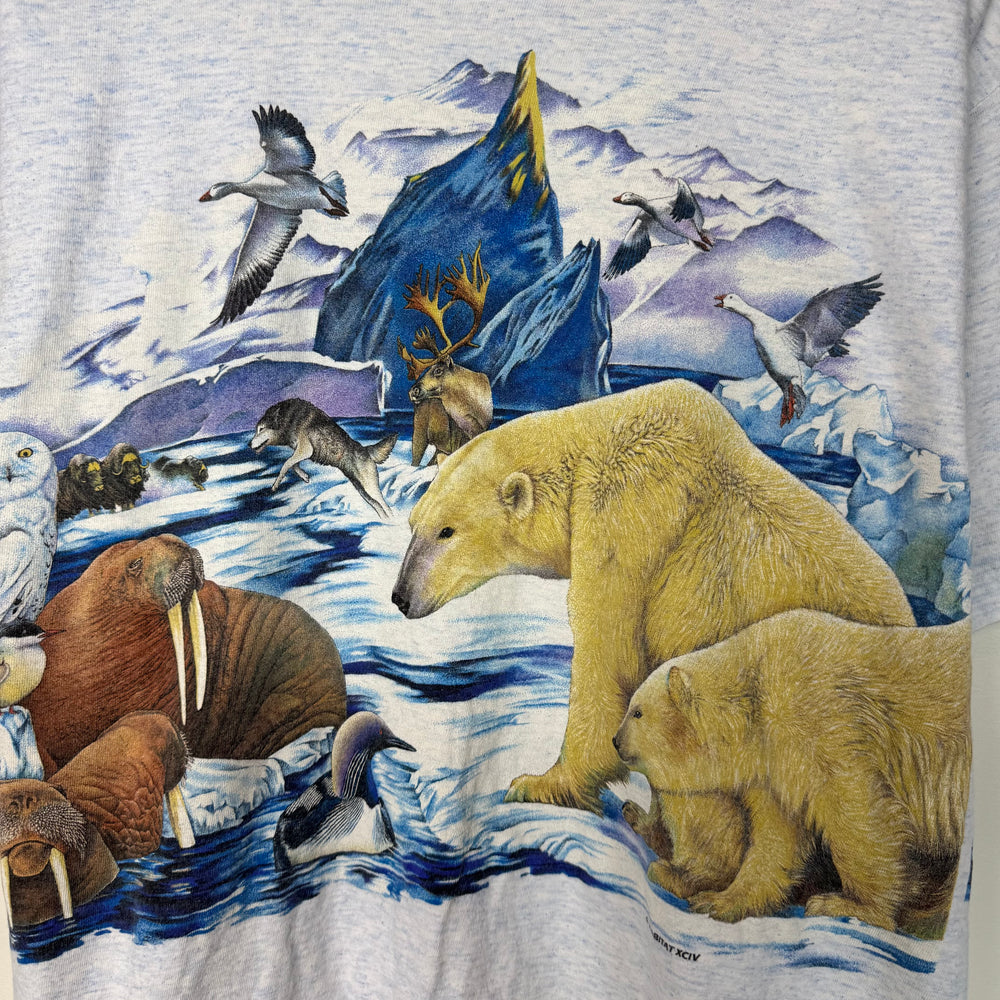 Vintage 90's WILDLIFE Arctic Habitat Tshirt