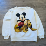 Vintage 90's DISNEY Mickey Mouse & Pluto Crewneck Sweatshirt