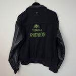 Vintage 90's PATRON Tequila Alcohol Promo Wool & Leather Bomber Jacket