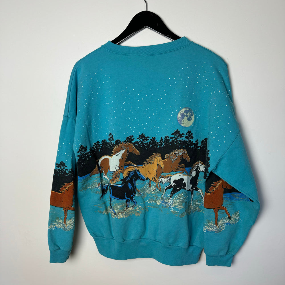 Vintage 90's Wild Horses WILDLIFE Sweatshirt