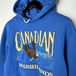 Vintage CANADIAN MARSHLANDS Wildlife Hoodie Sweatshirt