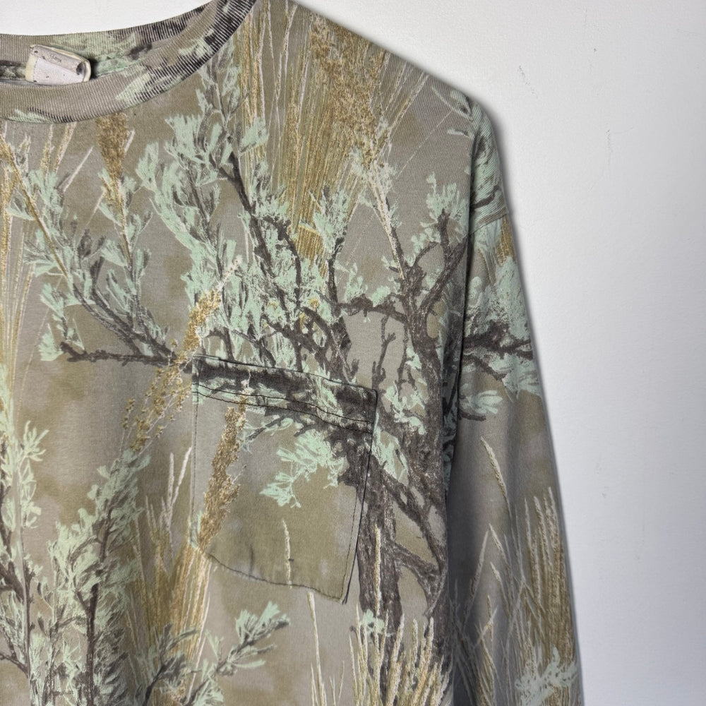 Vintage PRAIRIE GHOST Camo Long Sleeve Tshirt