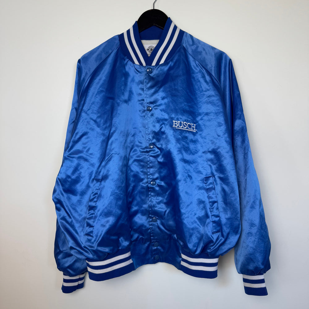 Vintage 1980's BUSCH Beer Promo Satin Bomber Jacket