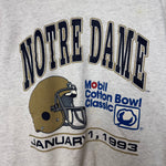 Vintage 1993 University of NOTRE DAME Varsity Sweatshirt