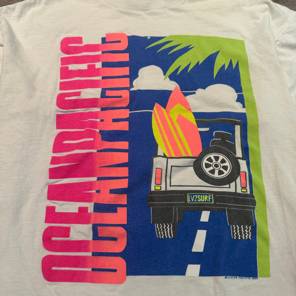 Vintage 1989 OCEAN PACIFIC Surfing Tshirt