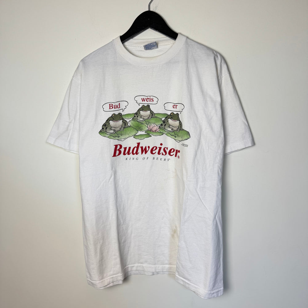 Vintage 90's BUDWEISER Frog Lily Pad Promo Tshirt