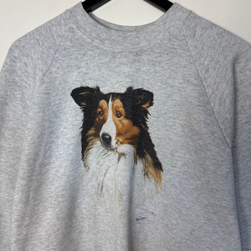 Vintage 90's BORDER COLLIE Dog Sweatshirt
