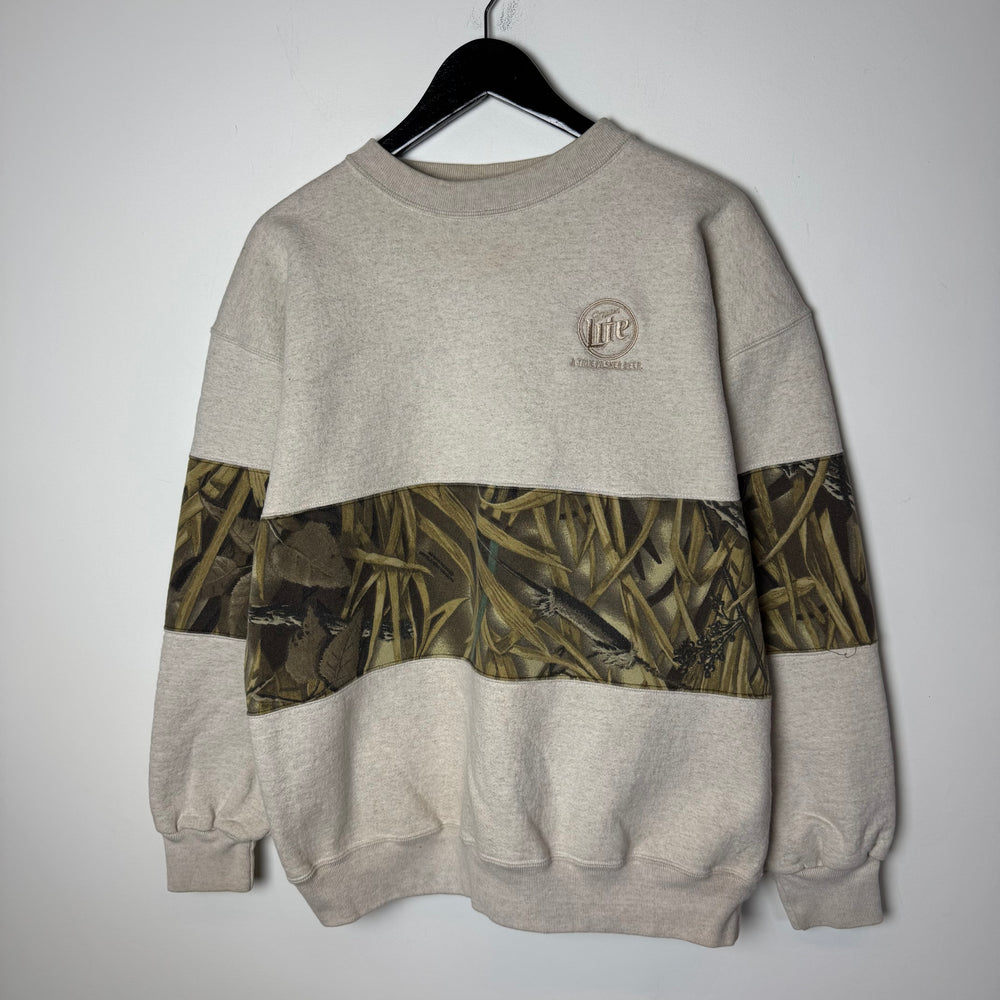 Vintage 90's MILLER LITE Beer Promo Camo Sweatshirt