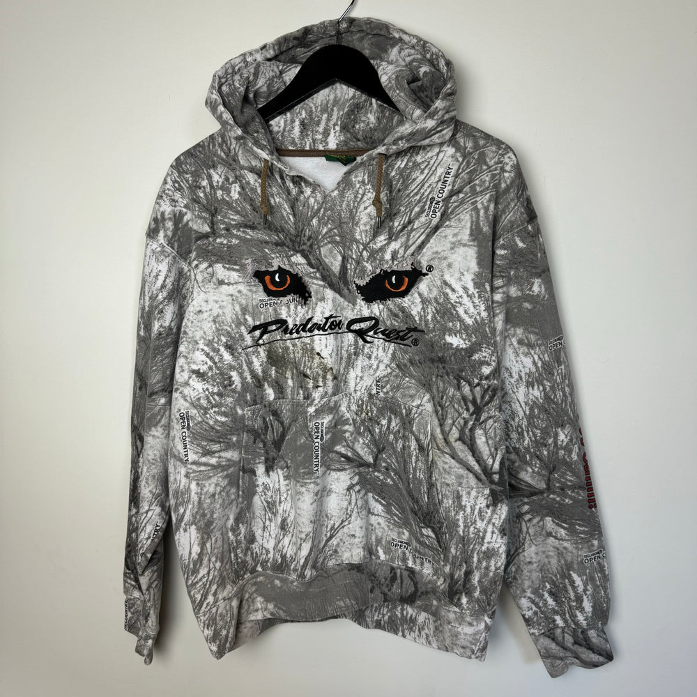 Vintage CABELA'S Real Tree Camo Predator Quest Hoodie Sweatshirt