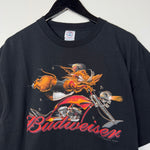 Vintage BUDWEISER Biker Hog Beer Promo Tshirt