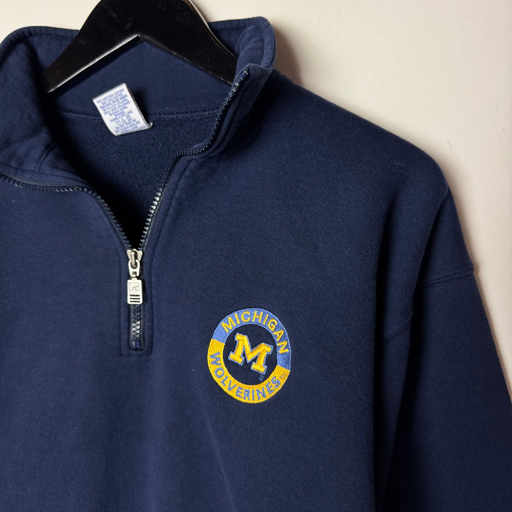 Vintage 90's University of MICHIGAN Varsity 1/4 Zip Sweatshirt