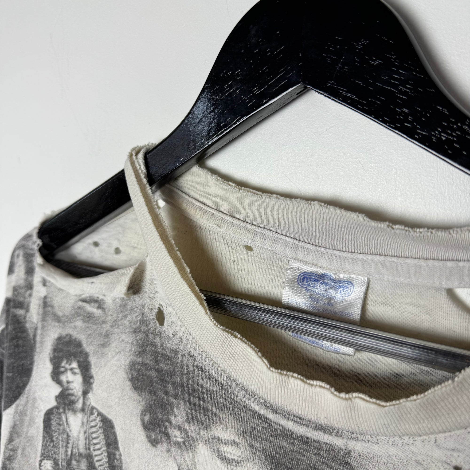 Vintage 90's JIMI HENDRIX Distressed All Over Print Tshirt