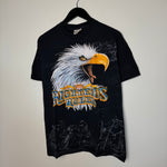 Vintage 90's RIGHTEOUS RULER American Biker All Over Print Tshirt