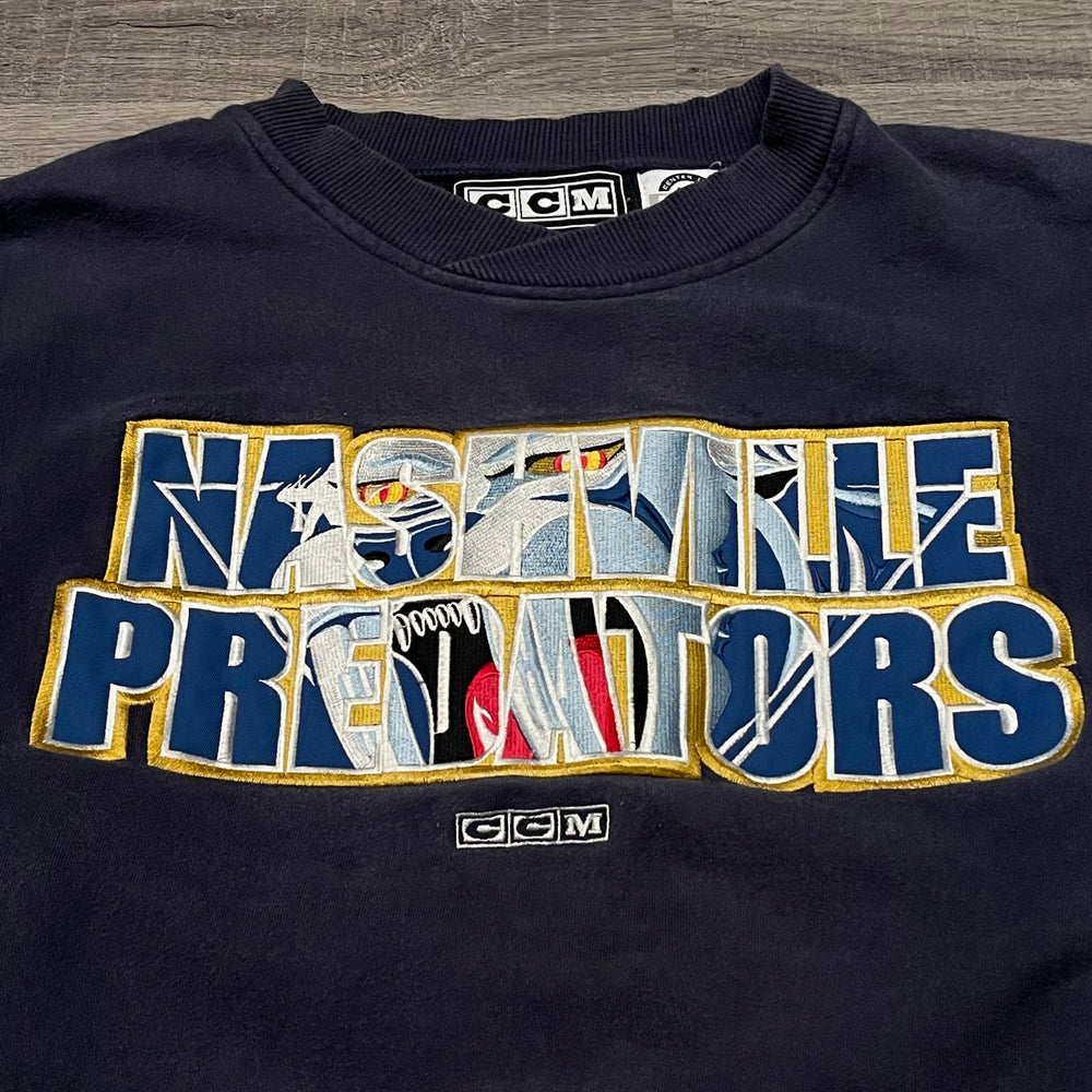 Vintage 90s NHL Nashville PREDATORS CCM Crewneck Sweatshirt