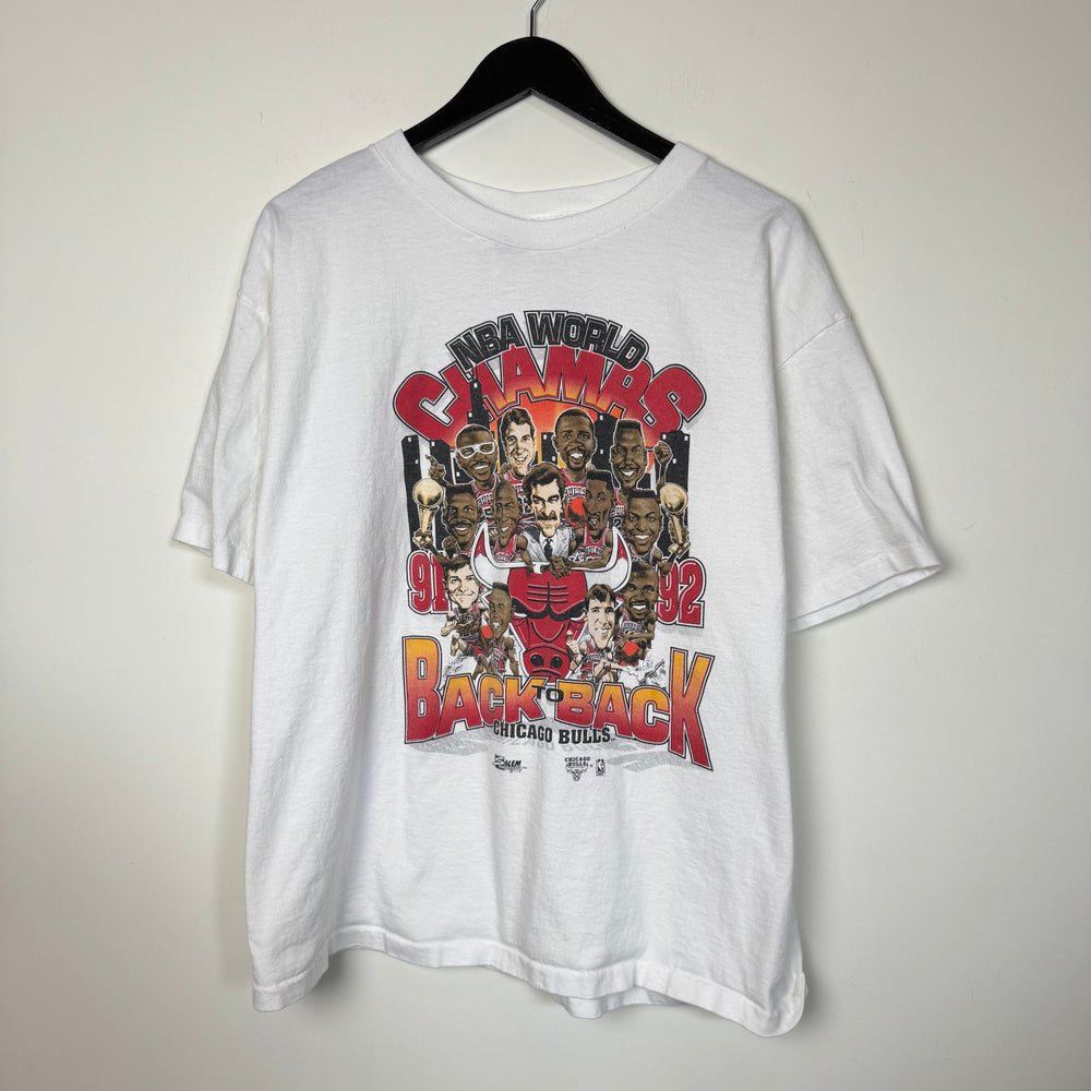 Vintage 1992 NBA Chicago BULLS Salem Caricature Tshirt