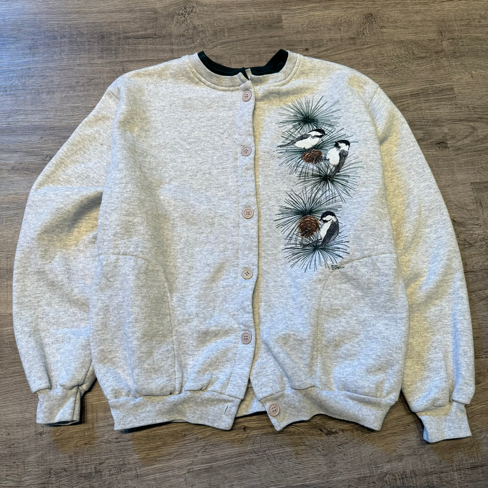 Vintage 90's WILDLIFE Bird Cardigan Sweatshirt