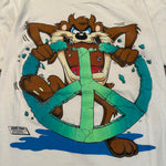 Vintage 1989 LOONEY TUNES Taz Peace Sign Tshirt