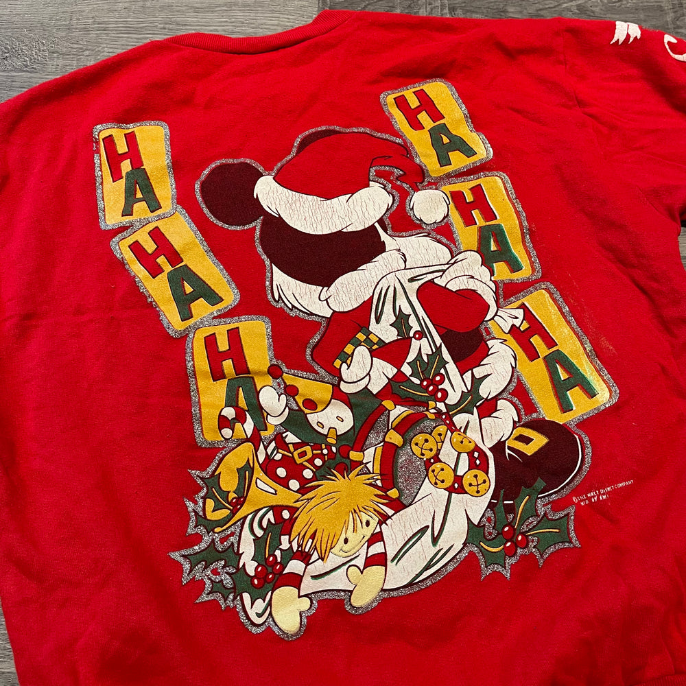Vintage 90's DISNEY Mickey Mouse CHRISTMAS Sweatshirt
